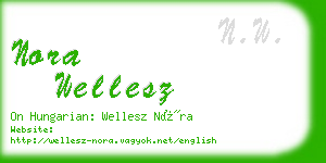 nora wellesz business card